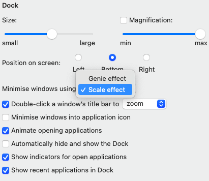 Genie effect to Scale effect